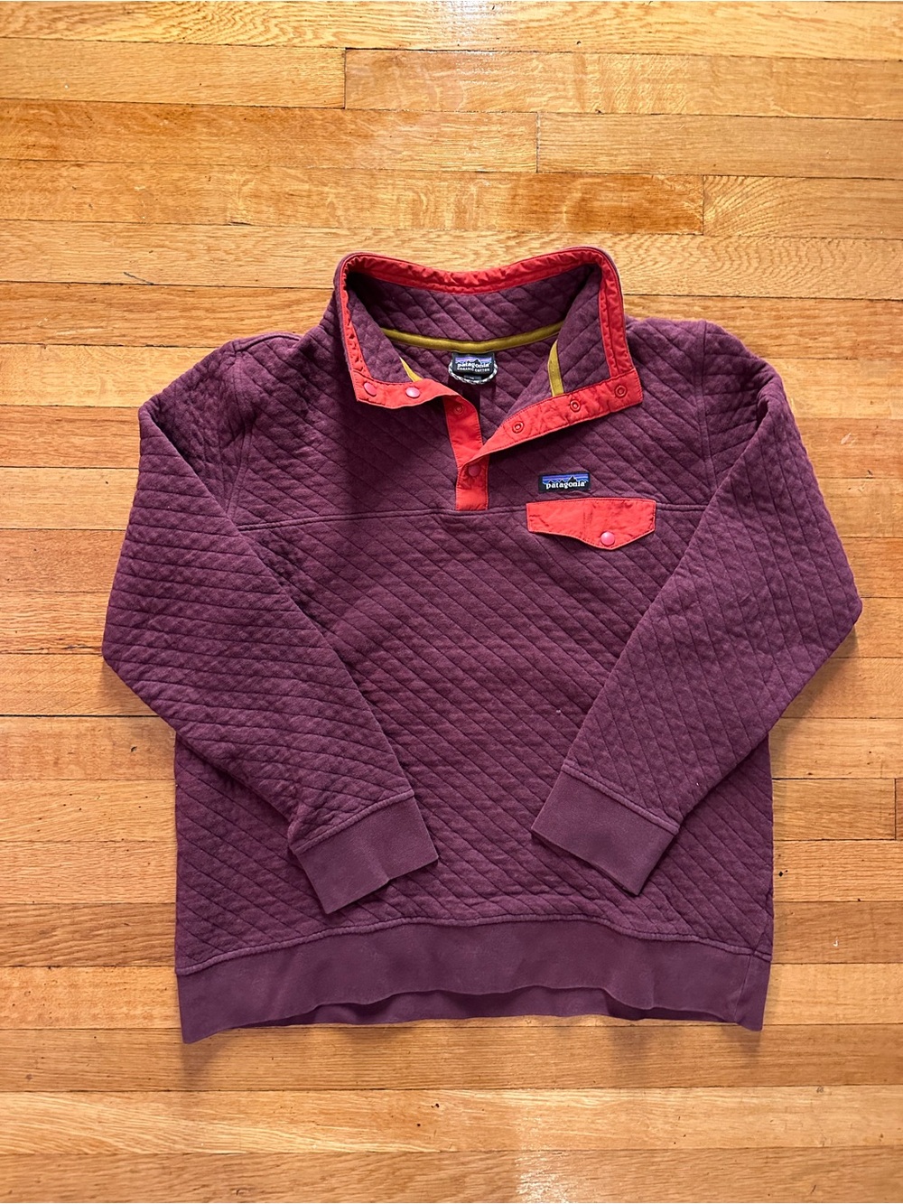 Patagonia Sweatshirt Mens XL Organic Cotton Quilt Snap-T Pullover Purple